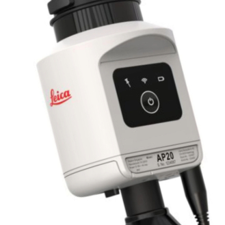 Leica AP20 AutoPole met Leica TS20 robotic total station voor efficiënte landmetingen